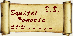 Danijel Monović vizit kartica